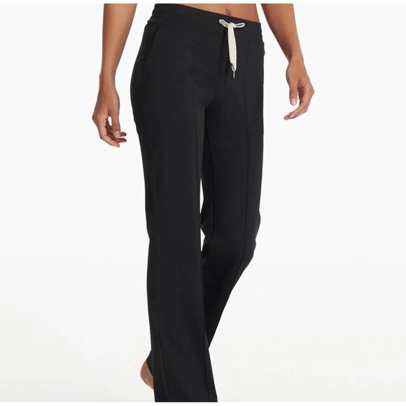 Vuori Halo Leggings High Rise Drawcord Slim Fit Slash Pockets Minimalist Black M - Picture 2 of 13